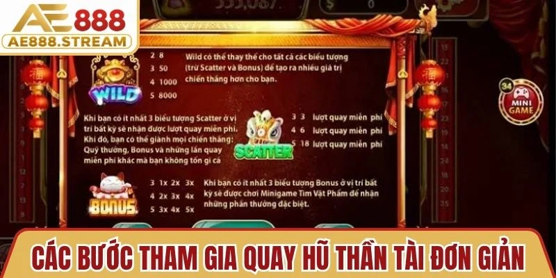 Các bước tham gia quay hũ Thần Tài đơn giản với vài thao tác 