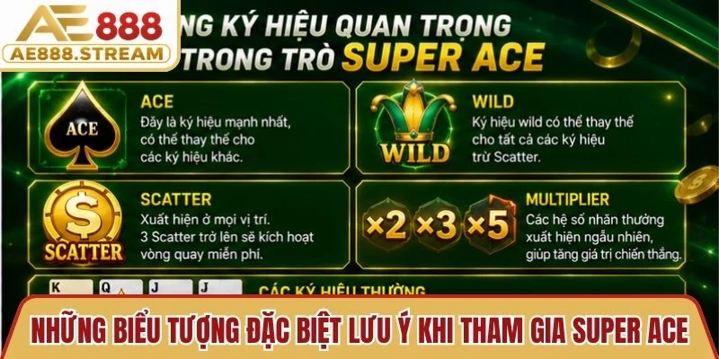 Những biểu tượng đặc biệt lưu ý khi tham gia Super Ace